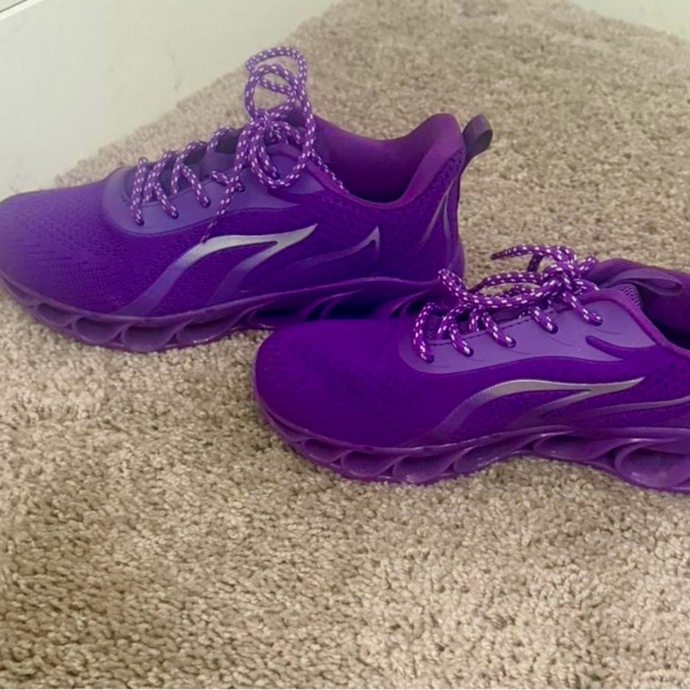 Unk Purple Women's Athletic Sneakers with Silver Accents